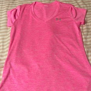 bright pink under armor shirt